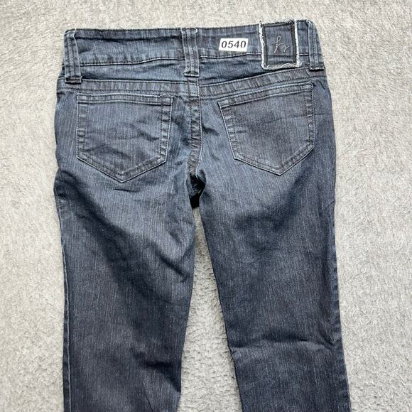 Hydraulic Extreme Slim Jeans Size 1/2 Short Black Gray Skinny Stretch Denim - Picture 4 of 16